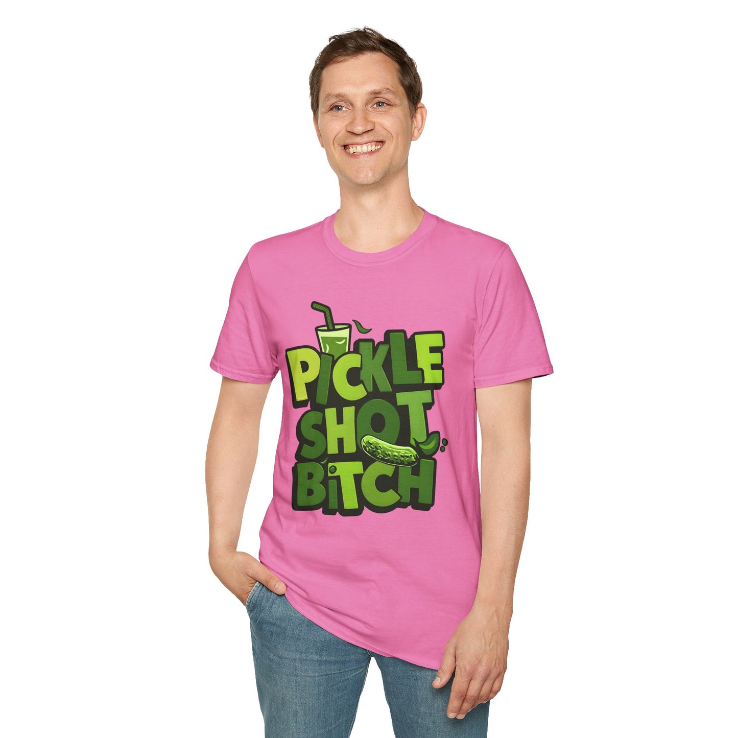 Pickle Shot Bitch T-Shirt, Pickle Shirt, Shot Tshirt, Fun Party T Shirt, Retro Bartender Shirt, Gift for Shot Lovers, Gift for Pickle Lover
