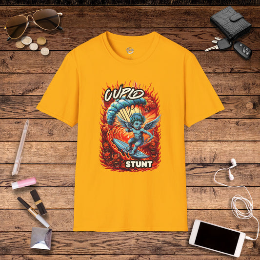 Cupid Stunt TShirt, Inappropriate Shirt, Cupid T shirt, Fun Party T-Shirt, Dirty Joke Shirt, Gift for Her, Religious Satire, Valentines Meme, Adult Humor