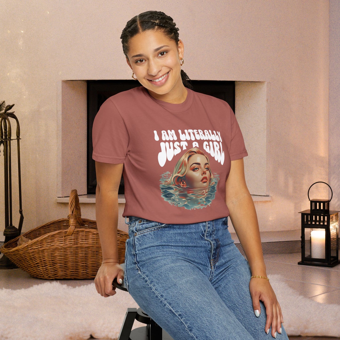 I'm Literally Just A Girl Shirt, I'm Just a Girl TShirt, Just a Girl Tee, Vintage Style T-shirt for Women, Gift for Her, Feminist Apparel