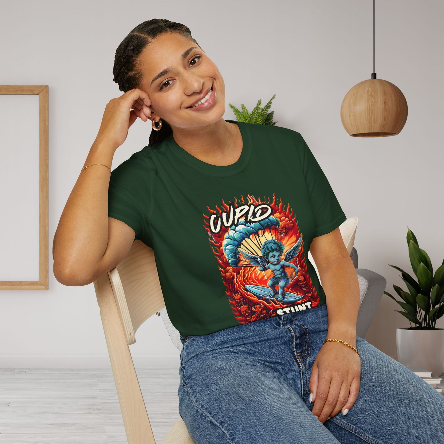 Cupid Stunt TShirt, Inappropriate Shirt, Cupid T shirt, Fun Party T-Shirt, Dirty Joke Shirt, Gift for Her, Religious Satire, Valentines Meme, Adult Humor
