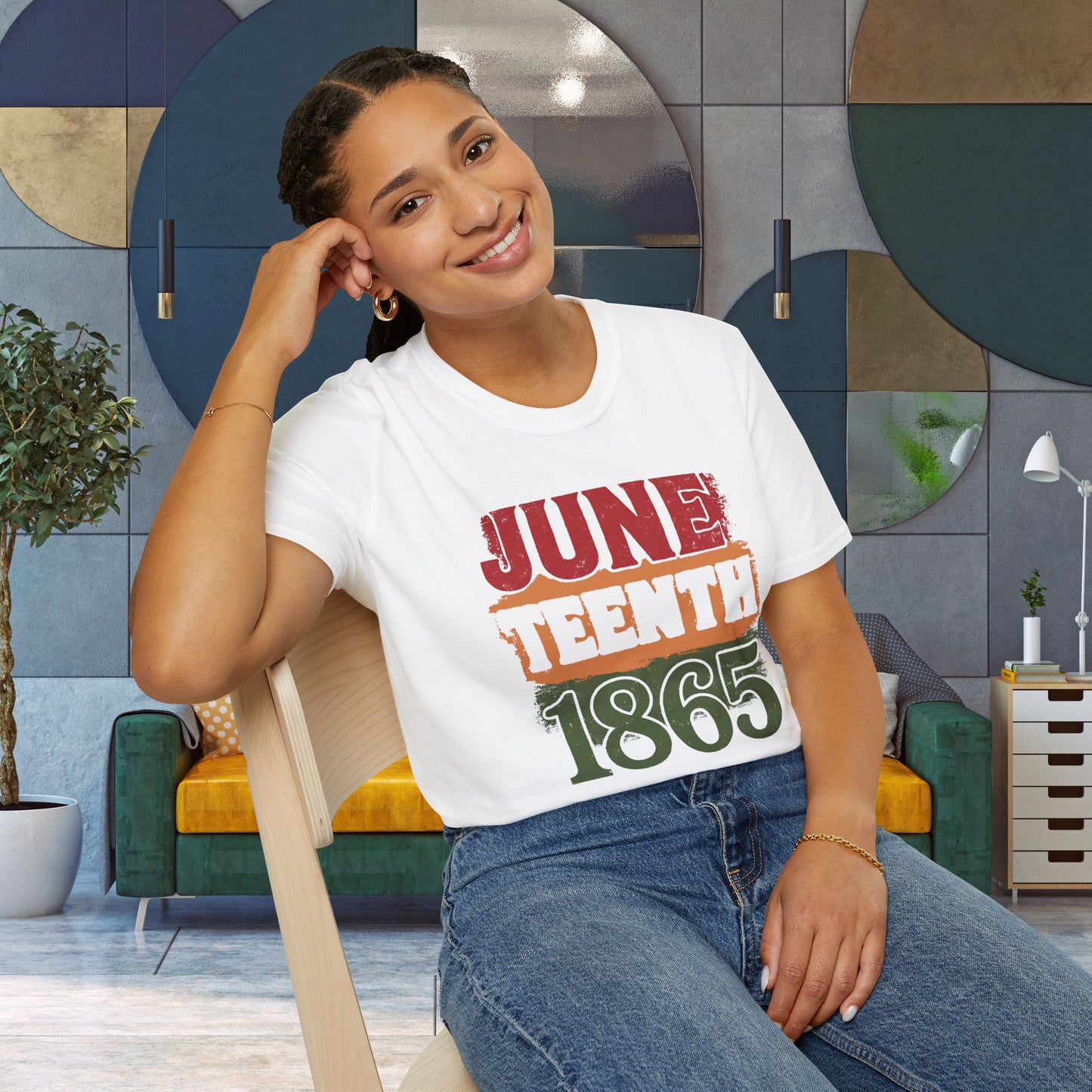 Juneteenth 1865 Shirt, Unisex Softstyle T-Shirt in Black or White, Black History T shirt, Civil Rights Tee, American History Teacher Top