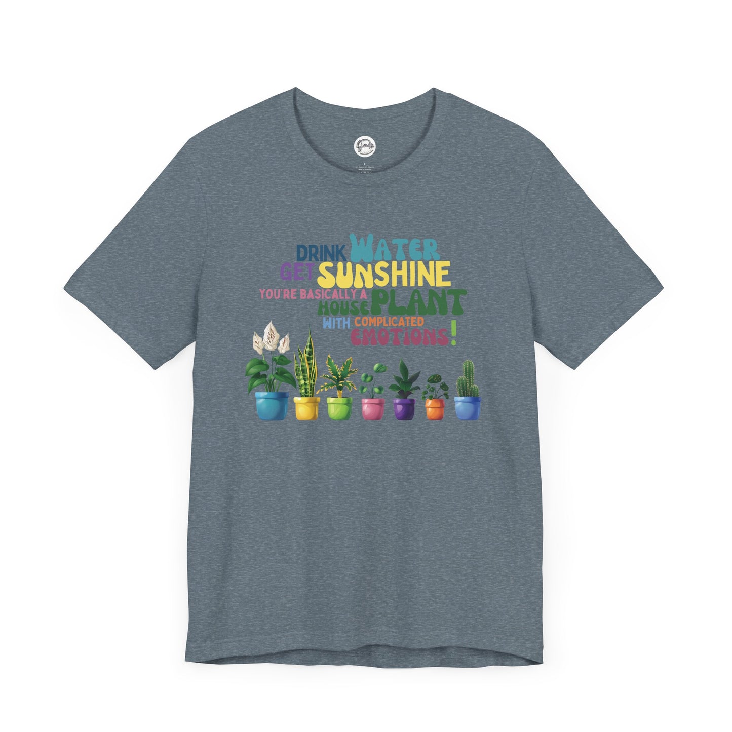 Funny Shirt for Plant Lover, Humorous Healthy Lifestyle Shirt, Drink Water Tshirt, Get Sunshine T shirt, Houseplant Tee, Emotion T-shirt