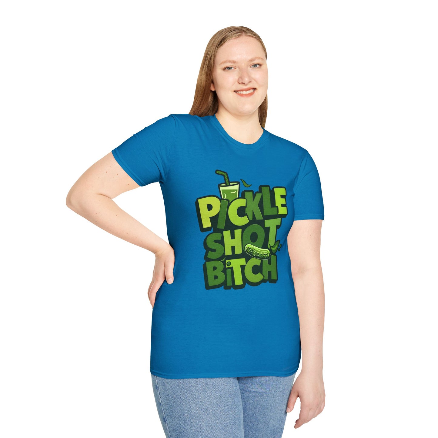 Pickle Shot Bitch T-Shirt, Pickle Shirt, Shot Tshirt, Fun Party T Shirt, Retro Bartender Shirt, Gift for Shot Lovers, Gift for Pickle Lover