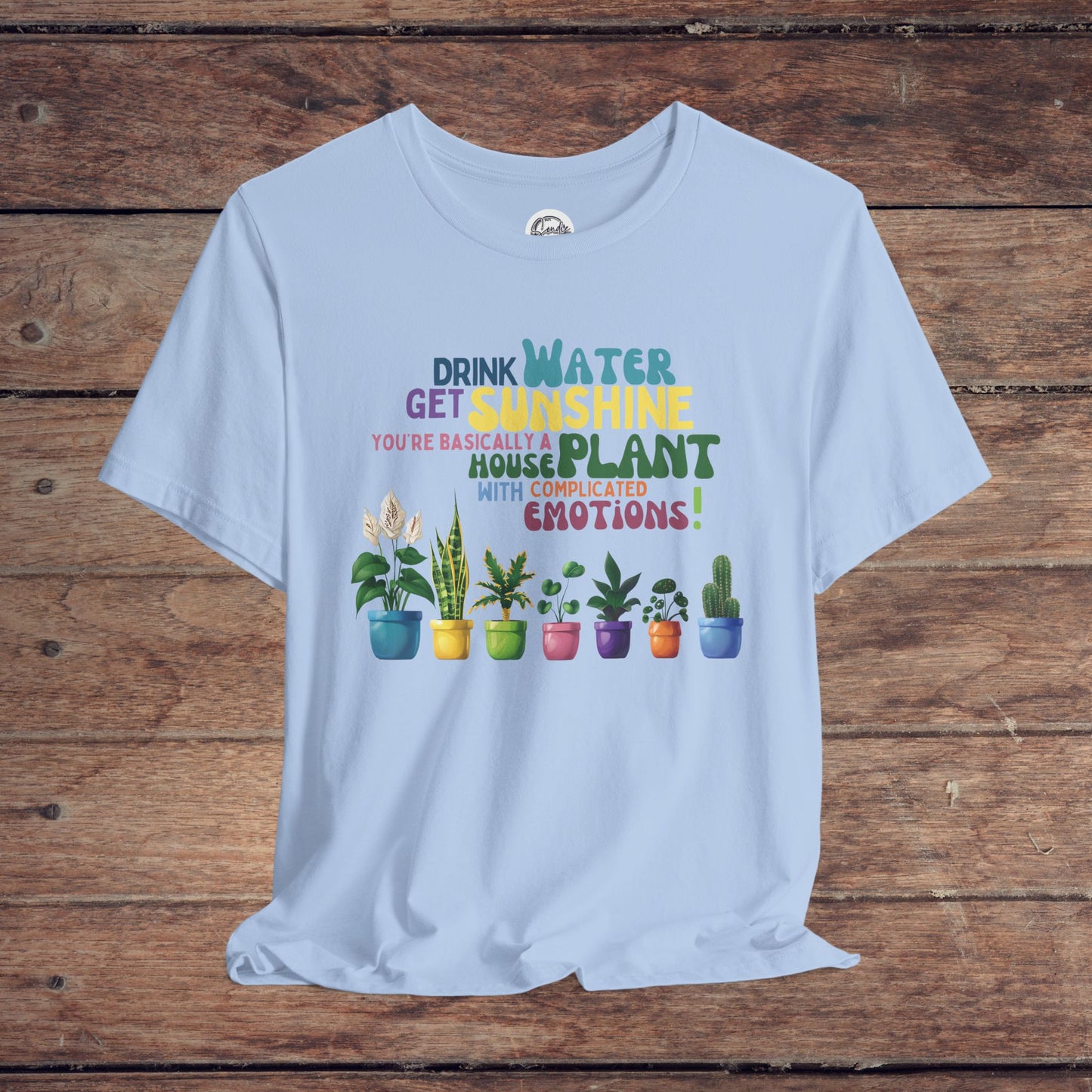 Funny Shirt for Plant Lover, Humorous Healthy Lifestyle Shirt, Drink Water Tshirt, Get Sunshine T shirt, Houseplant Tee, Emotion T-shirt