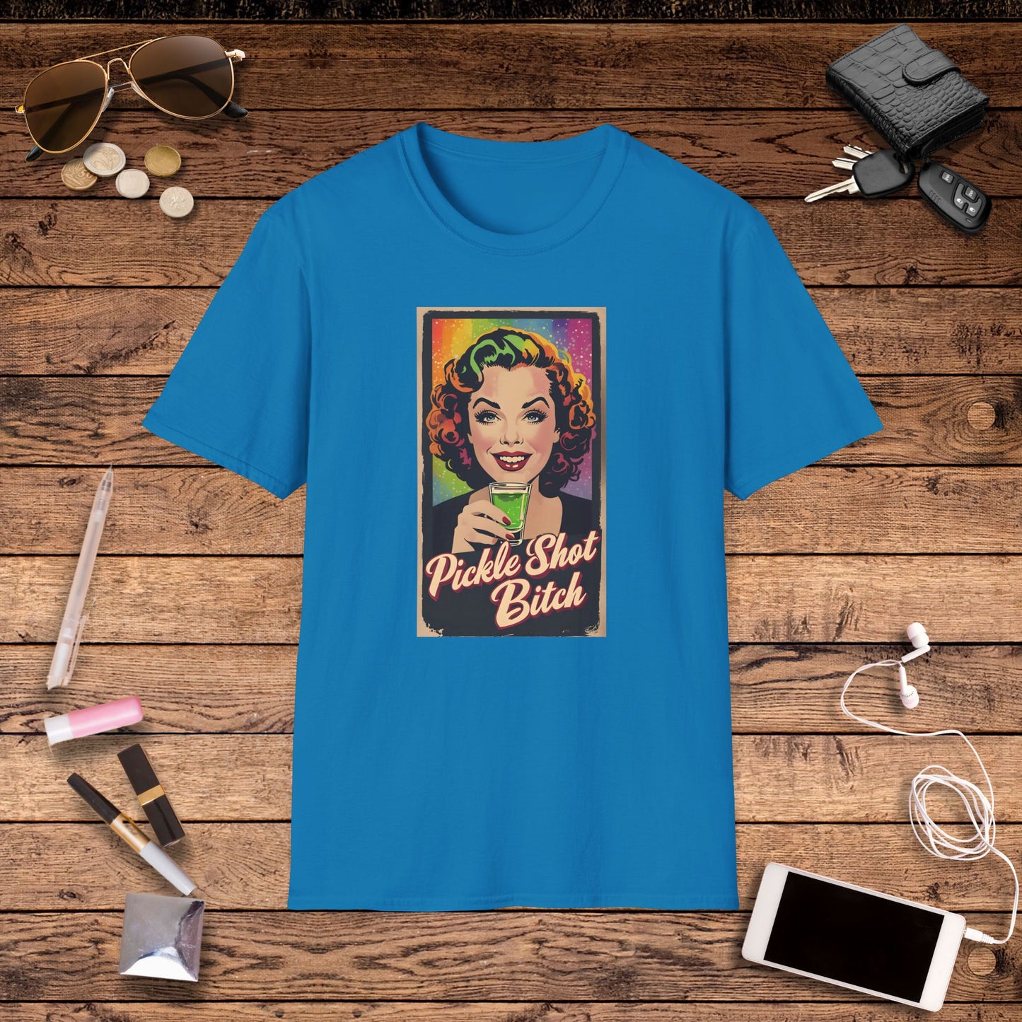 Pickle Shot Bitch T-Shirt, Pickle Shirt, Pickle Shot Tshirt, Fun Party T Shirt, Retro Bartender Shirt, Gift for Shot Lovers, Vintage Style Apparel