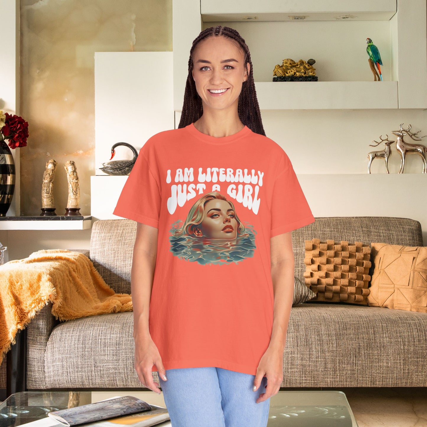 I'm Literally Just A Girl Shirt, I'm Just a Girl TShirt, Just a Girl Tee, Vintage Style T-shirt for Women, Gift for Her, Feminist Apparel