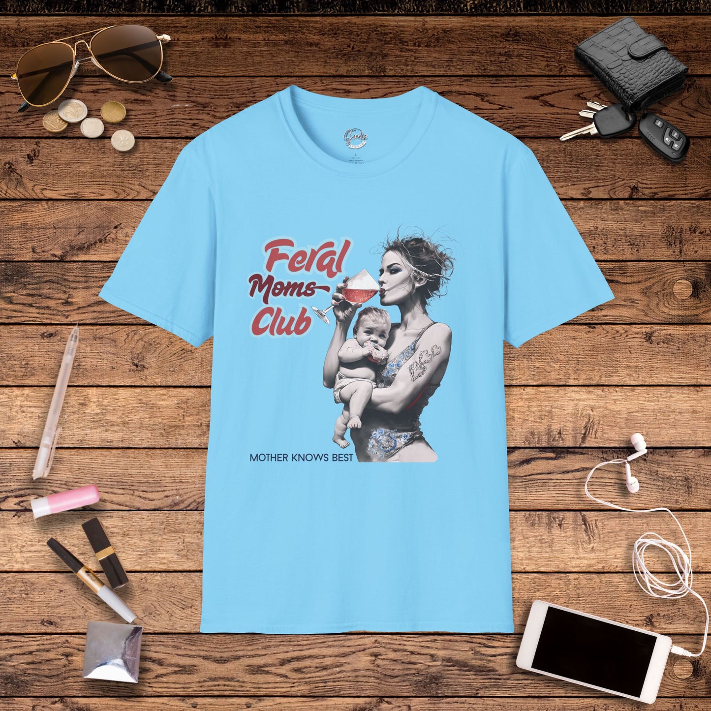 Feral Moms Club T-Shirt, Feral Mom Shirt, Mom Tshirt, Funny Mom T Shirt, Mom Shirt, Gift for Mom, Inappropriate Shirt for Her, Mom Meme Tee, Gift for Her