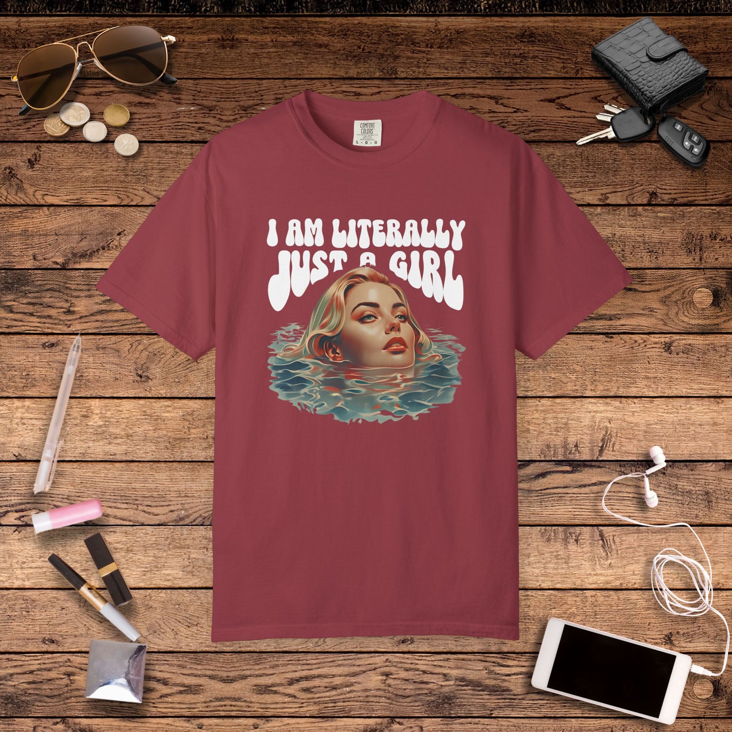 I'm Literally Just A Girl Shirt, I'm Just a Girl TShirt, Just a Girl Tee, Vintage Style T-shirt for Women, Gift for Her, Feminist Apparel