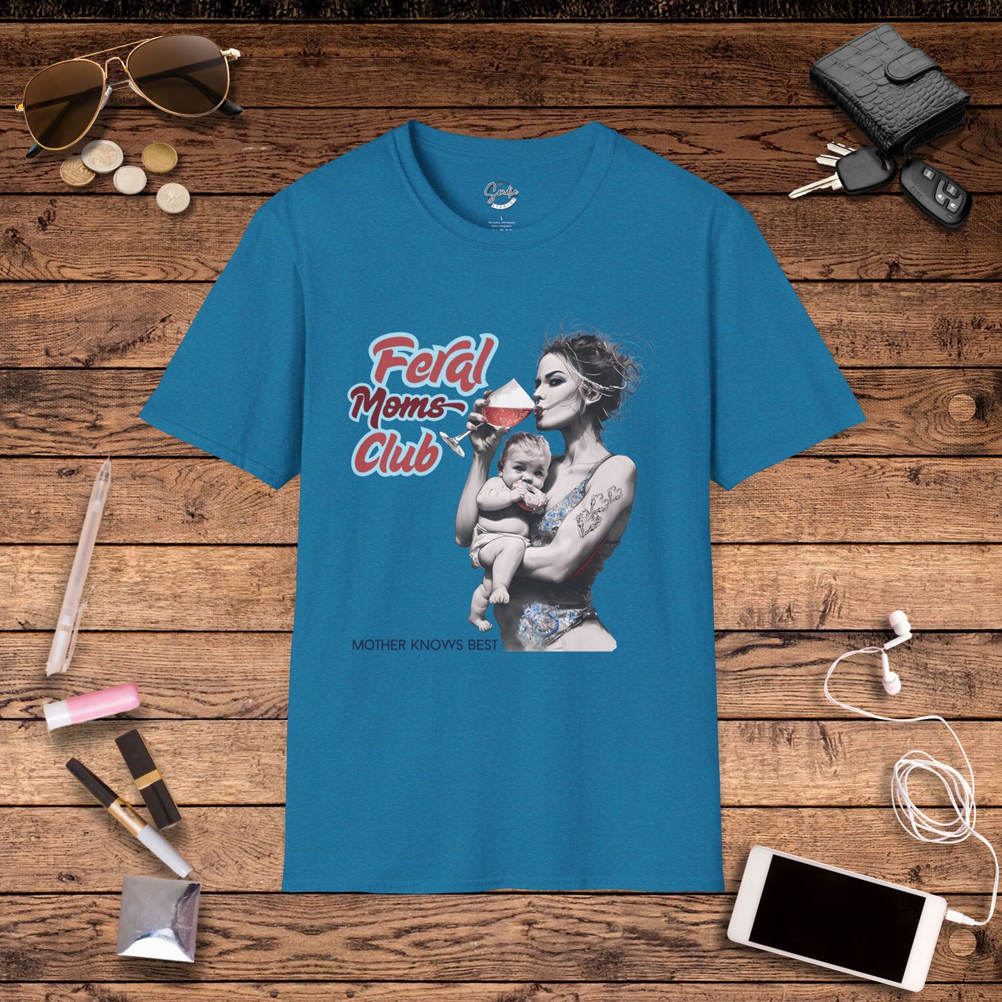 Feral Moms Club T-Shirt, Feral Mom Shirt, Mom Tshirt, Funny Mom T Shirt, Mom Shirt, Gift for Mom, Inappropriate Shirt for Her, Mom Meme Tee, Gift for Her