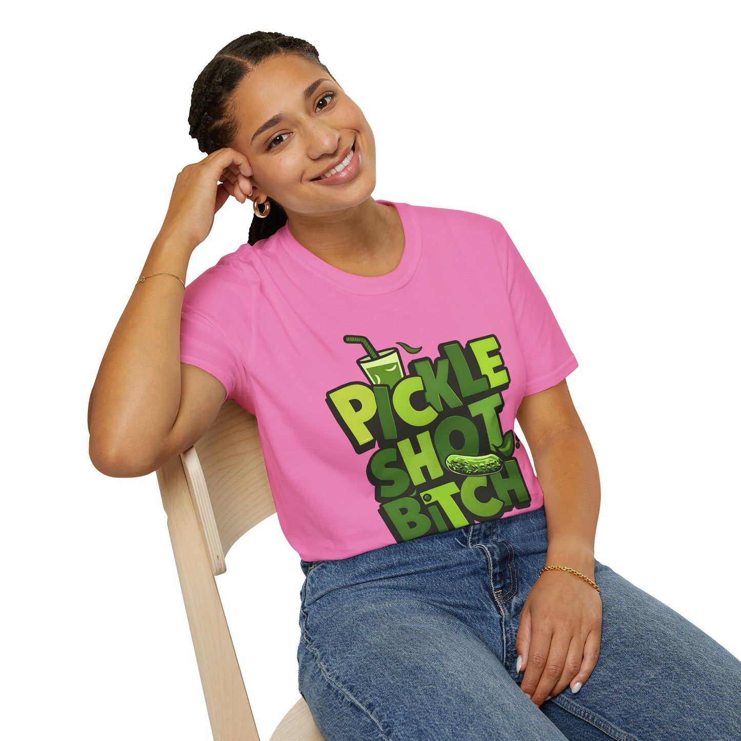 Pickle Shot Bitch T-Shirt, Pickle Shirt, Shot Tshirt, Fun Party T Shirt, Retro Bartender Shirt, Gift for Shot Lovers, Gift for Pickle Lover