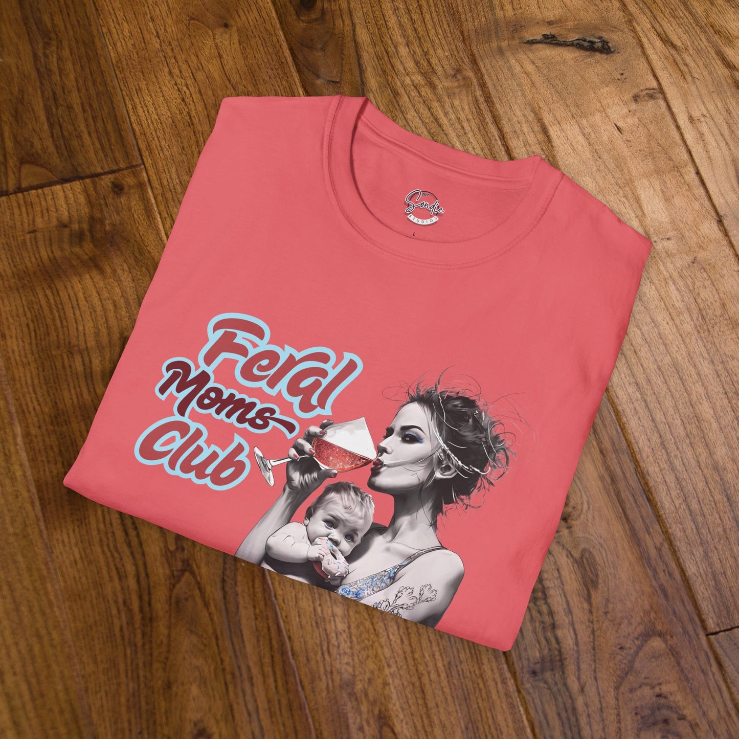 Feral Moms Club T-Shirt, Feral Mom Shirt, Mom Tshirt, Funny Mom T Shirt, Mom Shirt, Gift for Mom, Inappropriate Shirt for Her, Mom Meme Tee, Gift for Her