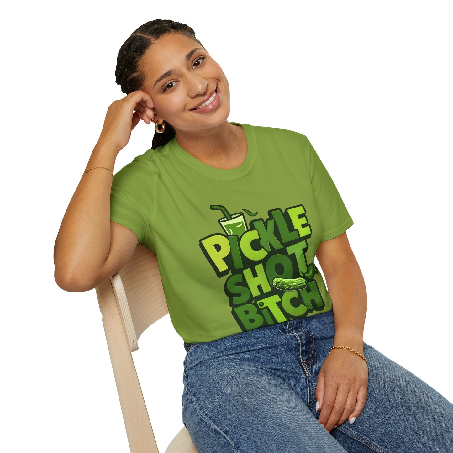 Pickle Shot Bitch T-Shirt, Pickle Shirt, Shot Tshirt, Fun Party T Shirt, Retro Bartender Shirt, Gift for Shot Lovers, Gift for Pickle Lover
