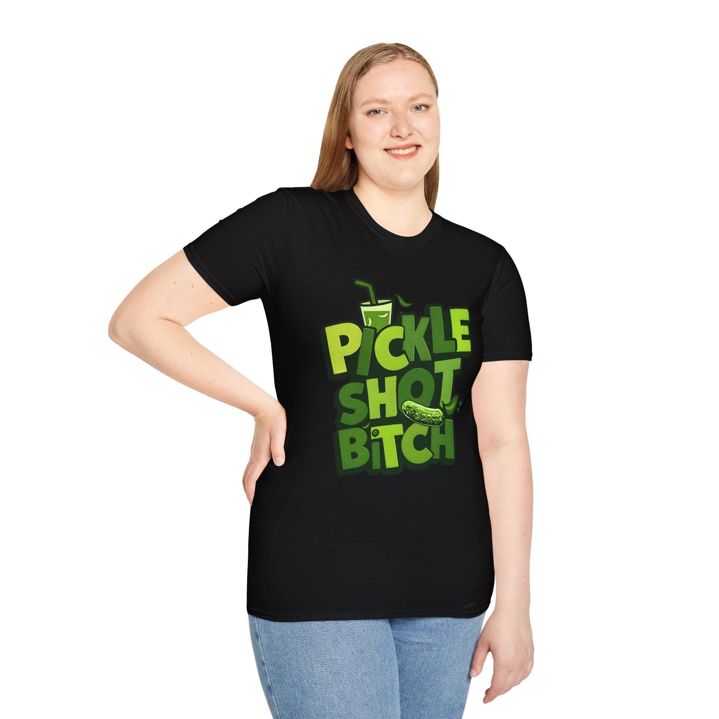 Pickle Shot Bitch T-Shirt, Pickle Shirt, Shot Tshirt, Fun Party T Shirt, Retro Bartender Shirt, Gift for Shot Lovers, Gift for Pickle Lover