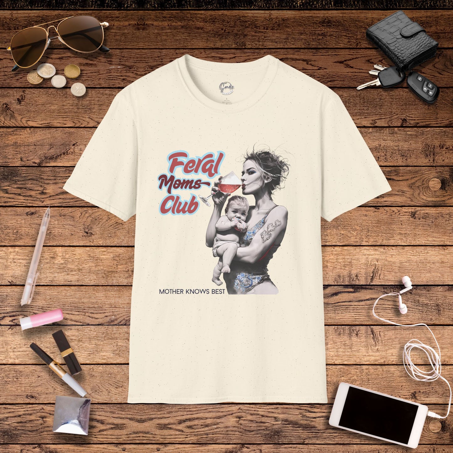 Feral Moms Club T-Shirt, Feral Mom Shirt, Mom Tshirt, Funny Mom T Shirt, Mom Shirt, Gift for Mom, Inappropriate Shirt for Her, Mom Meme Tee, Gift for Her