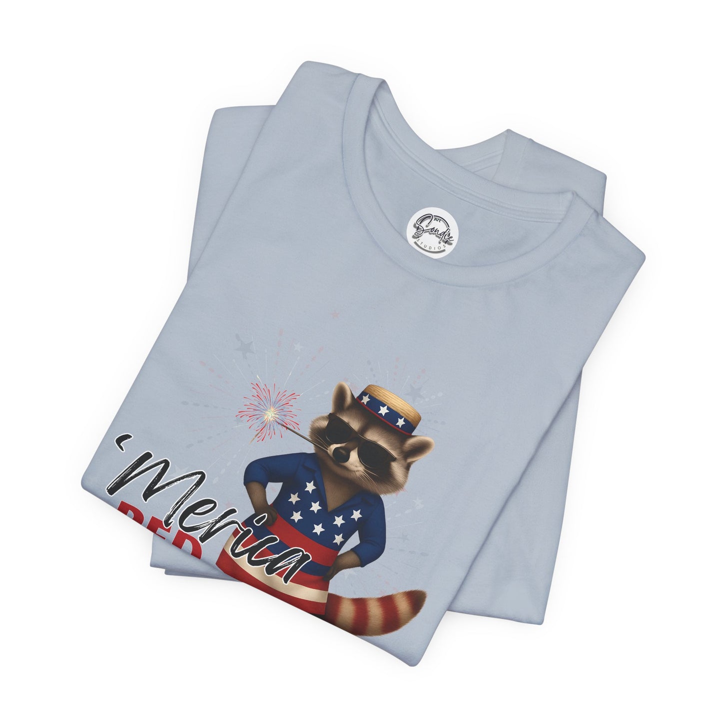 Patriotic T-Shirt, 'Merica Red White and Feral Shirt, Adult Humor Tshirt, July 4th T shirt, Independence Day, Red White and Blue, Racoon Tee