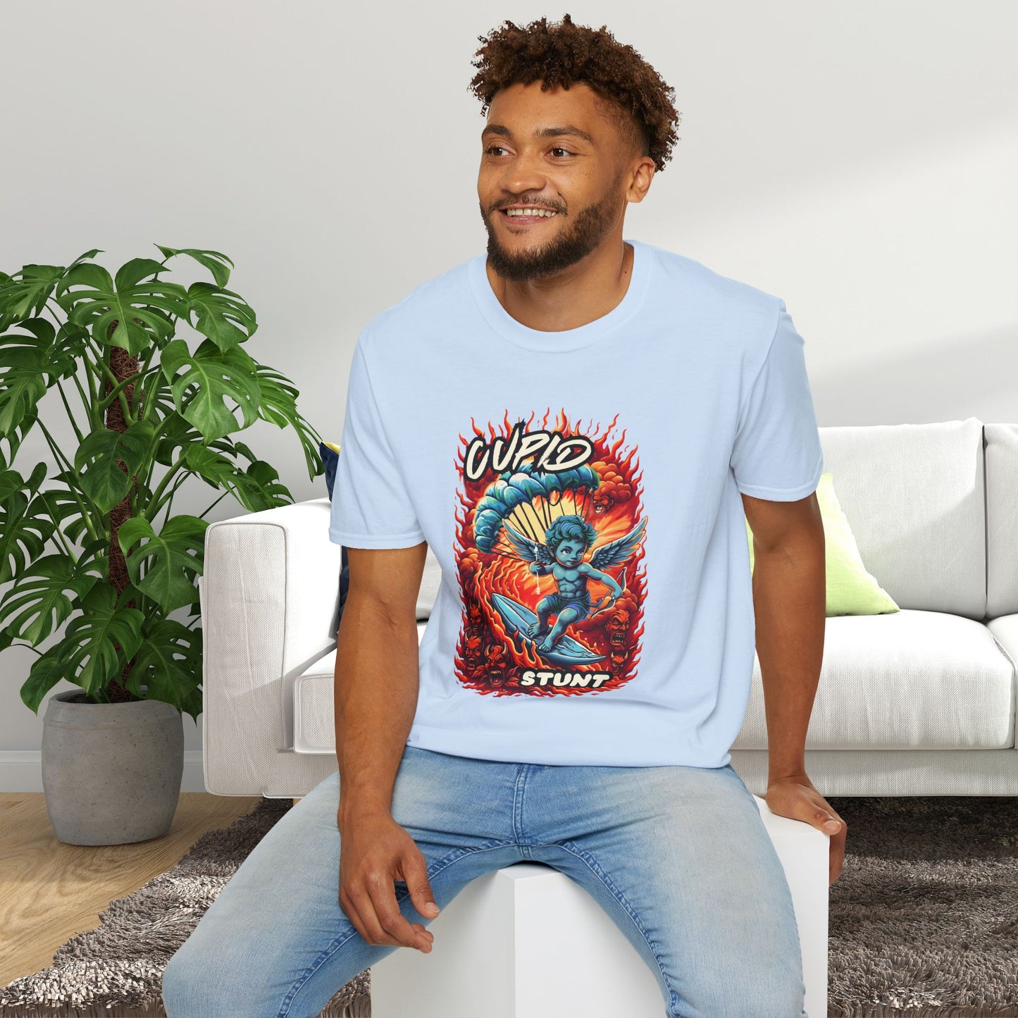 Cupid Stunt TShirt, Inappropriate Shirt, Cupid T shirt, Fun Party T-Shirt, Dirty Joke Shirt, Gift for Her, Religious Satire, Valentines Meme, Adult Humor