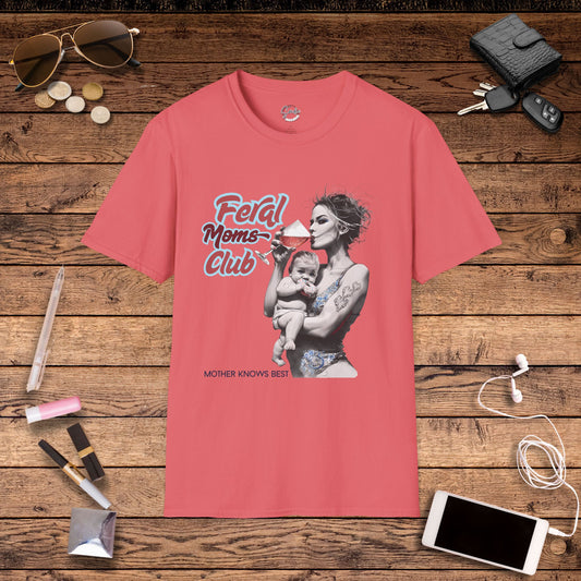 Feral Moms Club T-Shirt, Feral Mom Shirt, Mom Tshirt, Funny Mom T Shirt, Mom Shirt, Gift for Mom, Inappropriate Shirt for Her, Mom Meme Tee, Gift for Her