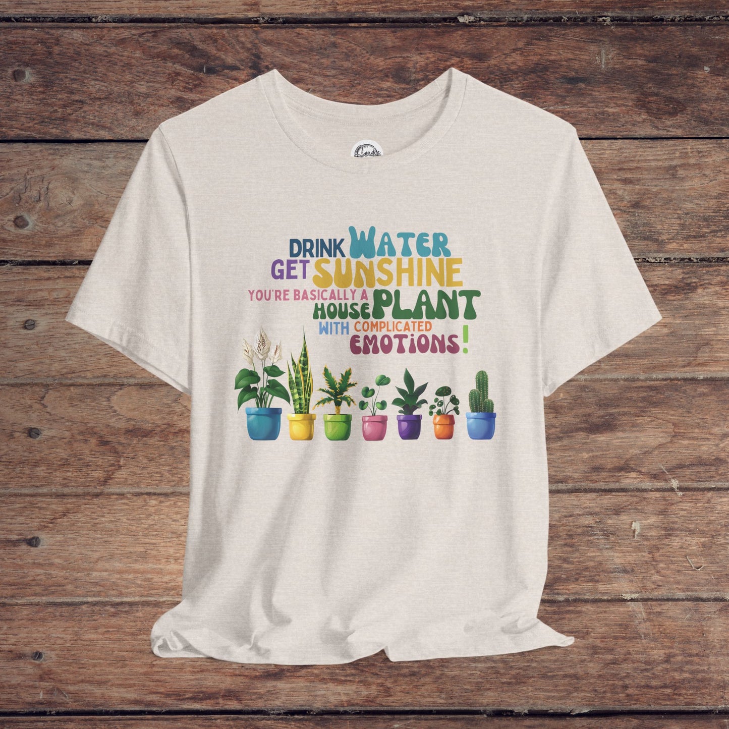Funny Shirt for Plant Lover, Humorous Healthy Lifestyle Shirt, Drink Water Tshirt, Get Sunshine T shirt, Houseplant Tee, Emotion T-shirt