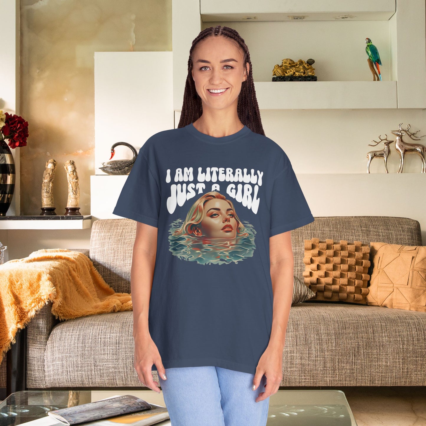 I'm Literally Just A Girl Shirt, I'm Just a Girl TShirt, Just a Girl Tee, Vintage Style T-shirt for Women, Gift for Her, Feminist Apparel