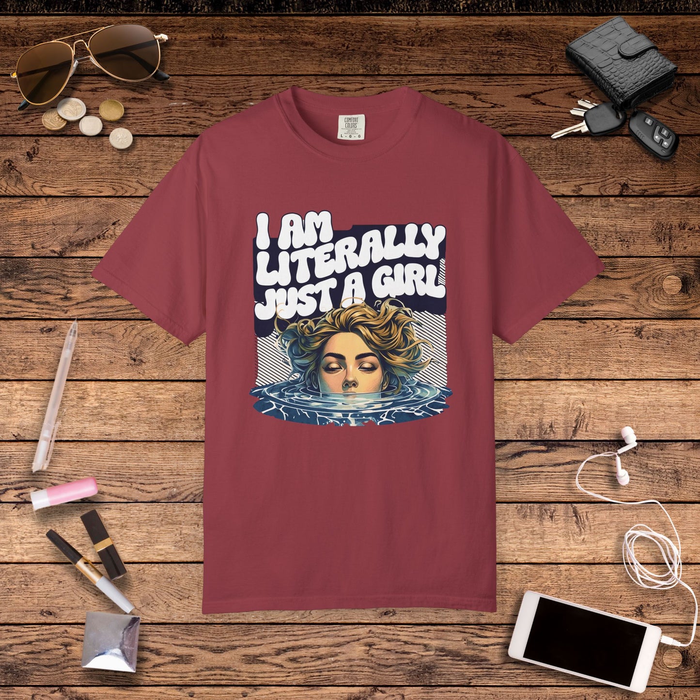 I Am Literally Just A Girl Shirt, I'm Literally Just a Girl TShirt, Just a Girl Tee, Vintage Style T-shirt for Women, Gift for Her, Feminist Apparel