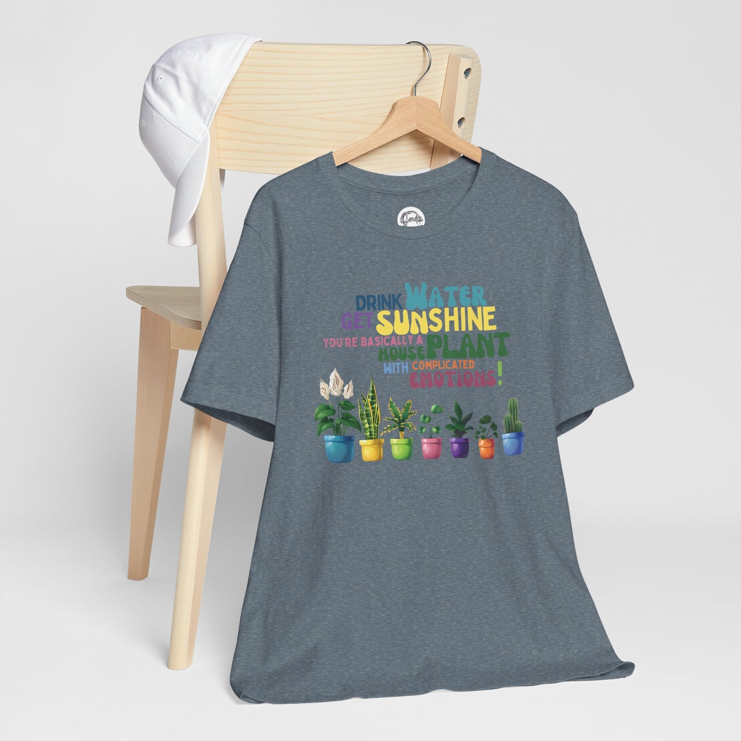 Funny Shirt for Plant Lover, Humorous Healthy Lifestyle Shirt, Drink Water Tshirt, Get Sunshine T shirt, Houseplant Tee, Emotion T-shirt