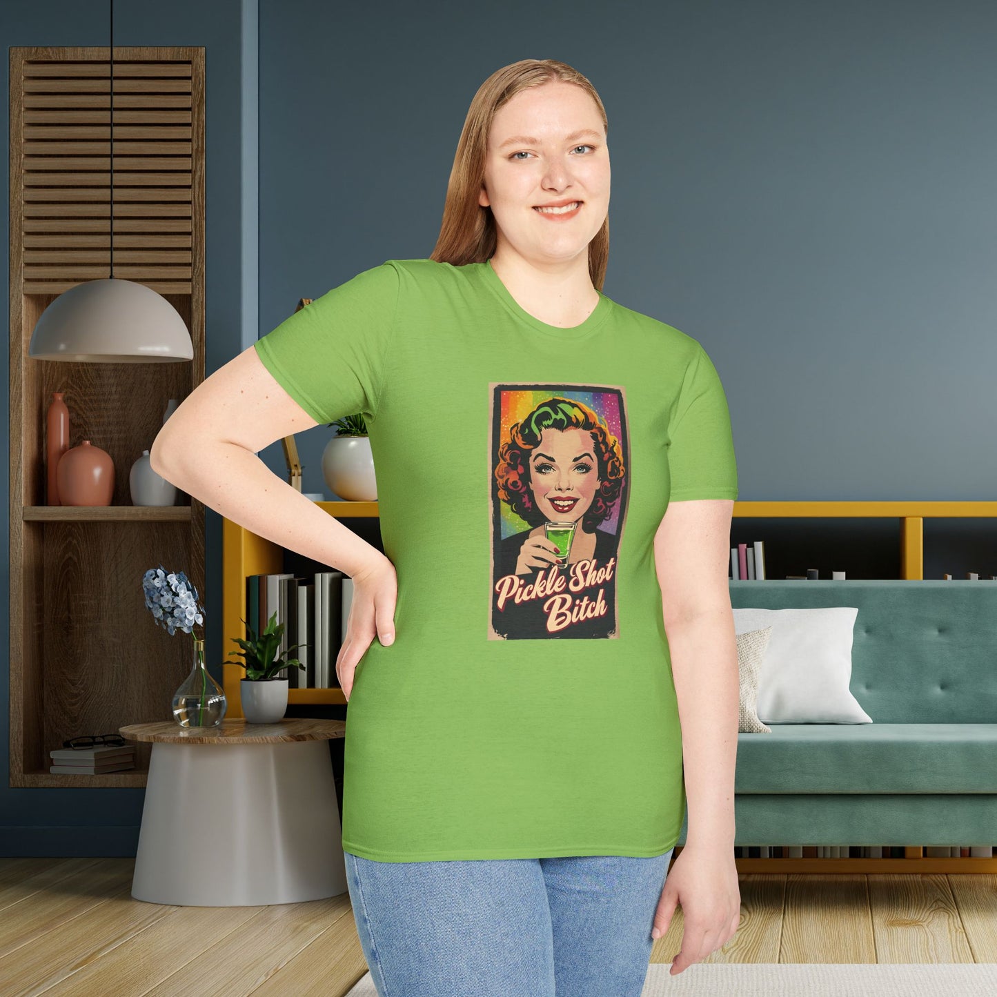 Pickle Shot Bitch T-Shirt, Pickle Shirt, Pickle Shot Tshirt, Fun Party T Shirt, Retro Bartender Shirt, Gift for Shot Lovers, Vintage Style Apparel