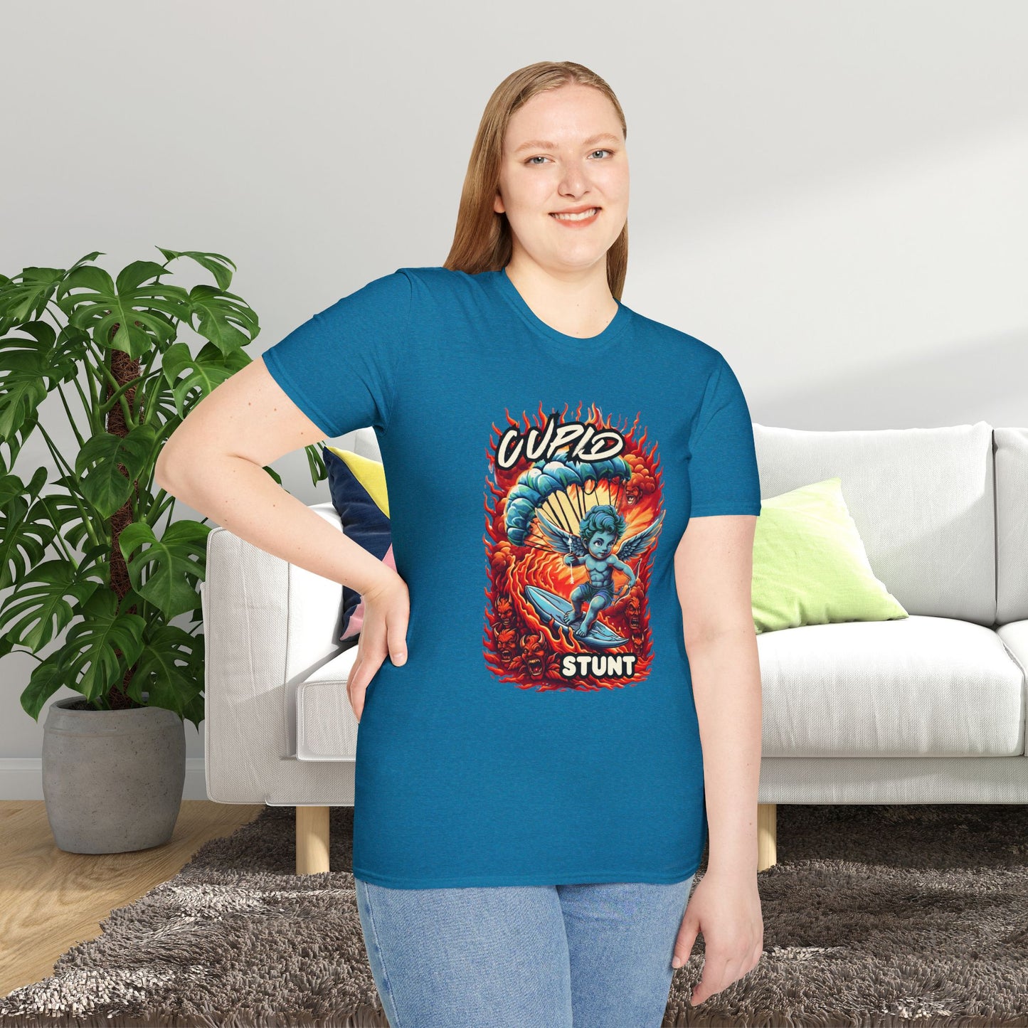 Cupid Stunt TShirt, Inappropriate Shirt, Cupid T shirt, Fun Party T-Shirt, Dirty Joke Shirt, Gift for Her, Religious Satire, Valentines Meme, Adult Humor