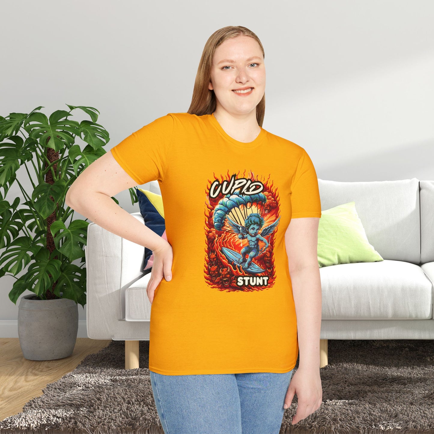 Cupid Stunt TShirt, Inappropriate Shirt, Cupid T shirt, Fun Party T-Shirt, Dirty Joke Shirt, Gift for Her, Religious Satire, Valentines Meme, Adult Humor