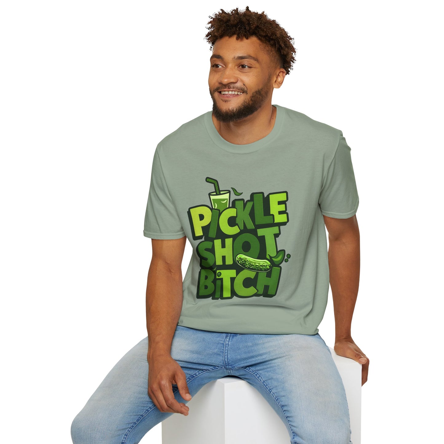 Pickle Shot Bitch T-Shirt, Pickle Shirt, Shot Tshirt, Fun Party T Shirt, Retro Bartender Shirt, Gift for Shot Lovers, Gift for Pickle Lover