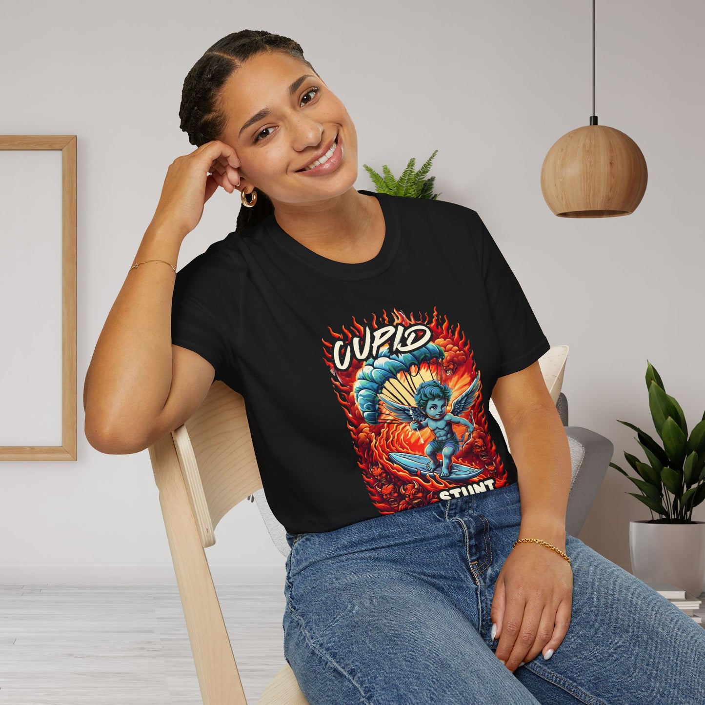 Cupid Stunt TShirt, Inappropriate Shirt, Cupid T shirt, Fun Party T-Shirt, Dirty Joke Shirt, Gift for Her, Religious Satire, Valentines Meme, Adult Humor