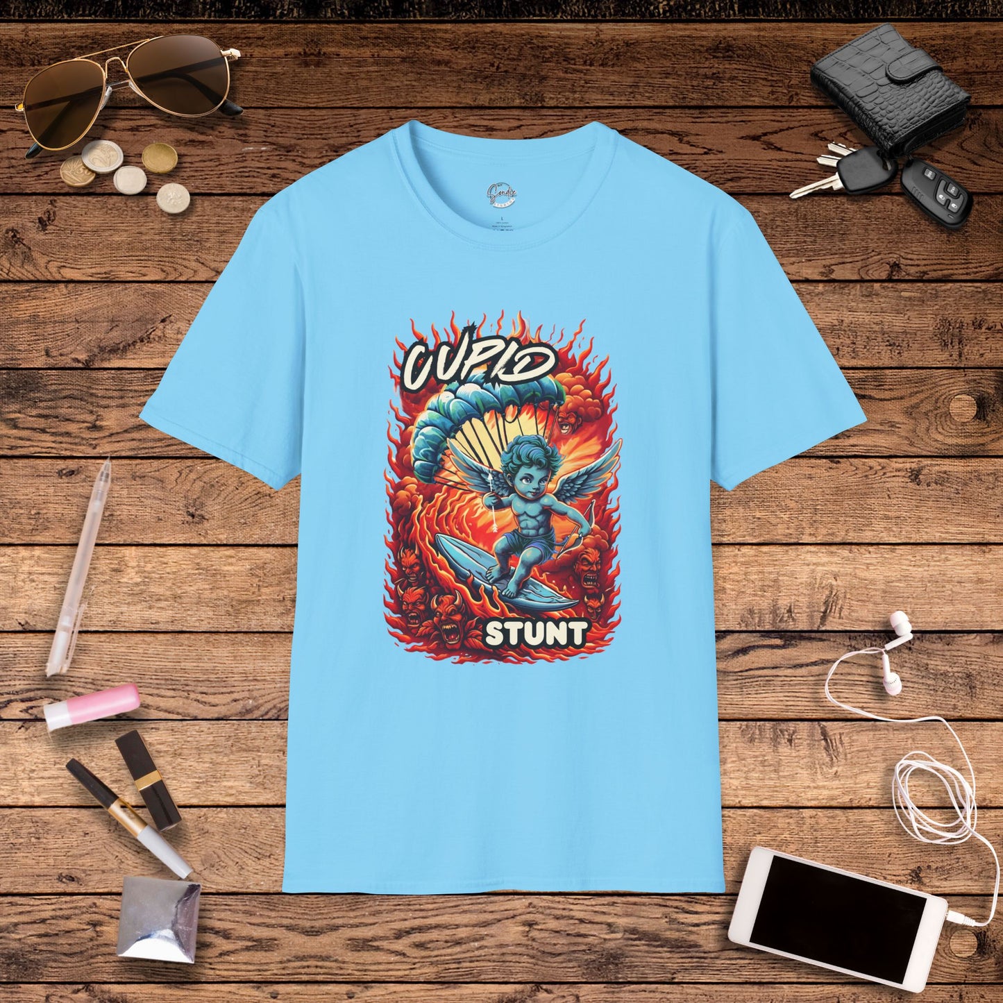 Cupid Stunt TShirt, Inappropriate Shirt, Cupid T shirt, Fun Party T-Shirt, Dirty Joke Shirt, Gift for Her, Religious Satire, Valentines Meme, Adult Humor