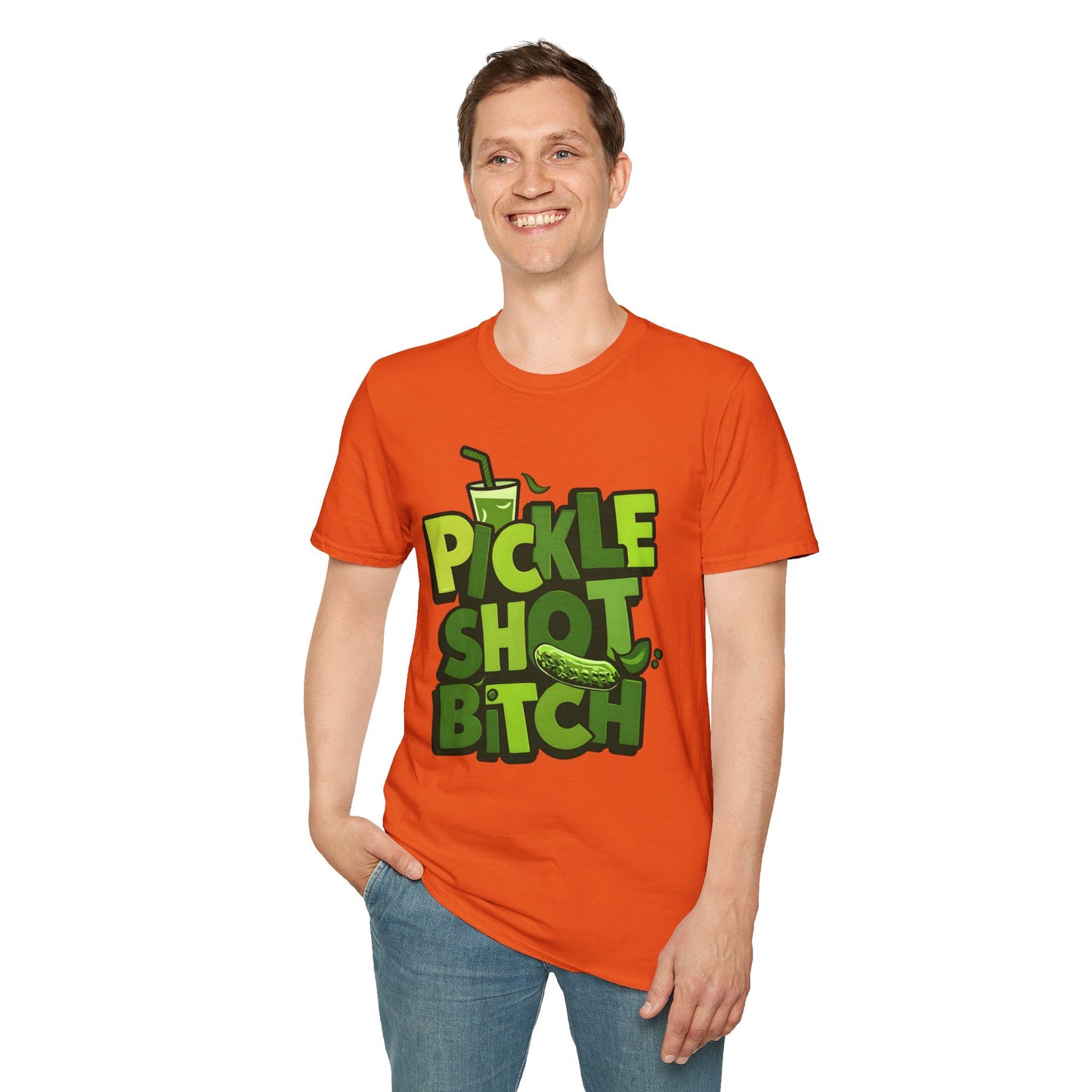 Pickle Shot Bitch T-Shirt, Pickle Shirt, Shot Tshirt, Fun Party T Shirt, Retro Bartender Shirt, Gift for Shot Lovers, Gift for Pickle Lover