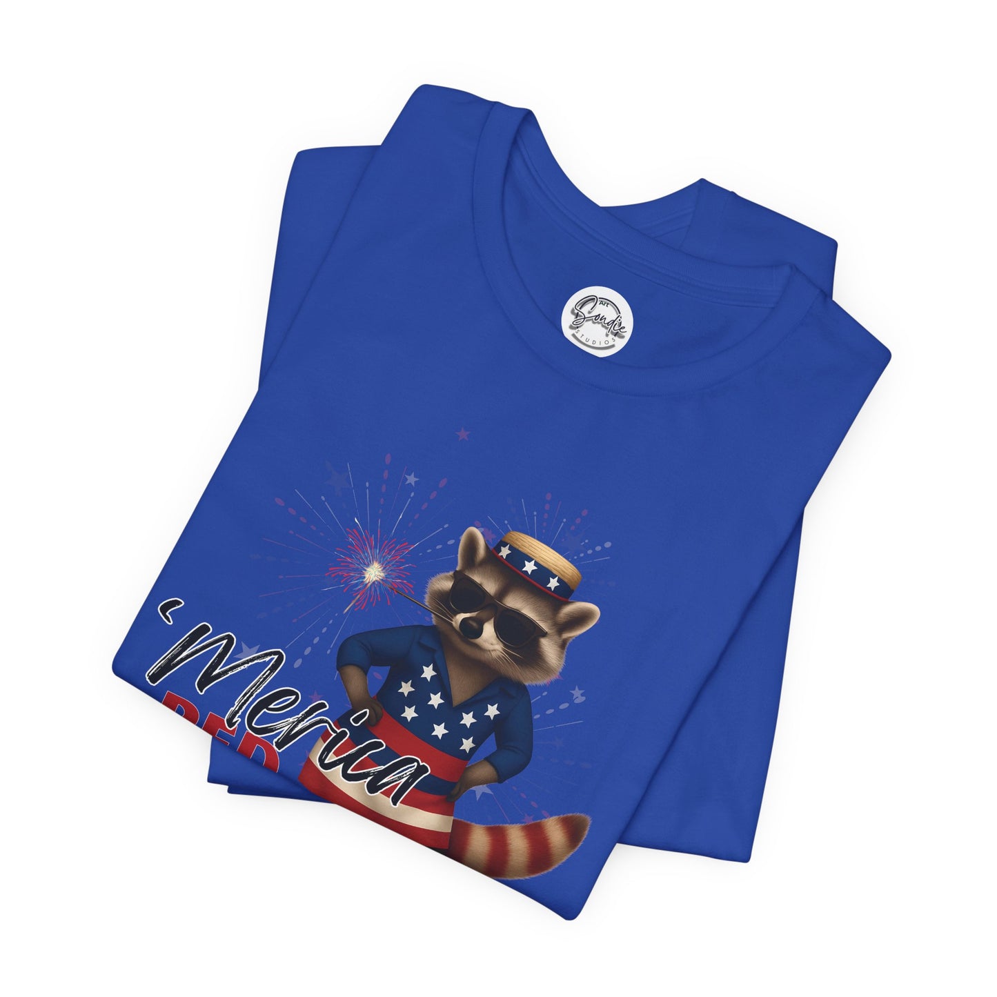 Patriotic T-Shirt, 'Merica Red White and Feral Shirt, Adult Humor Tshirt, July 4th T shirt, Independence Day, Red White and Blue, Racoon Tee
