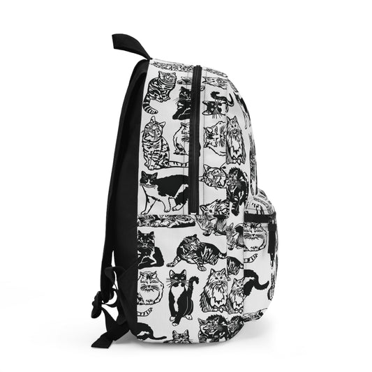 Cat Backpack for Cat Lover Gift Bag, School Backpack, Travel Daypack for Cat Owner Gift Tote for Cat Parent Gift for Cat Mom Bag with Cats