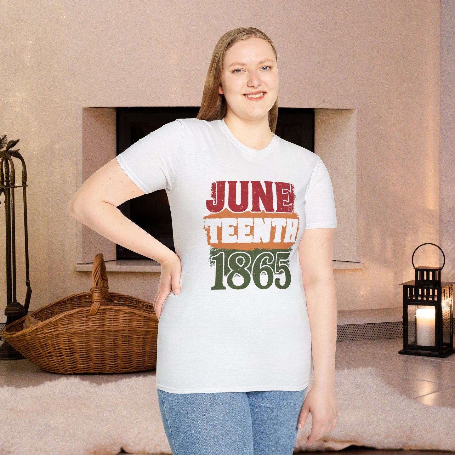 Juneteenth 1865 Shirt, Unisex Softstyle T-Shirt in Black or White, Black History T shirt, Civil Rights Tee, American History Teacher Top
