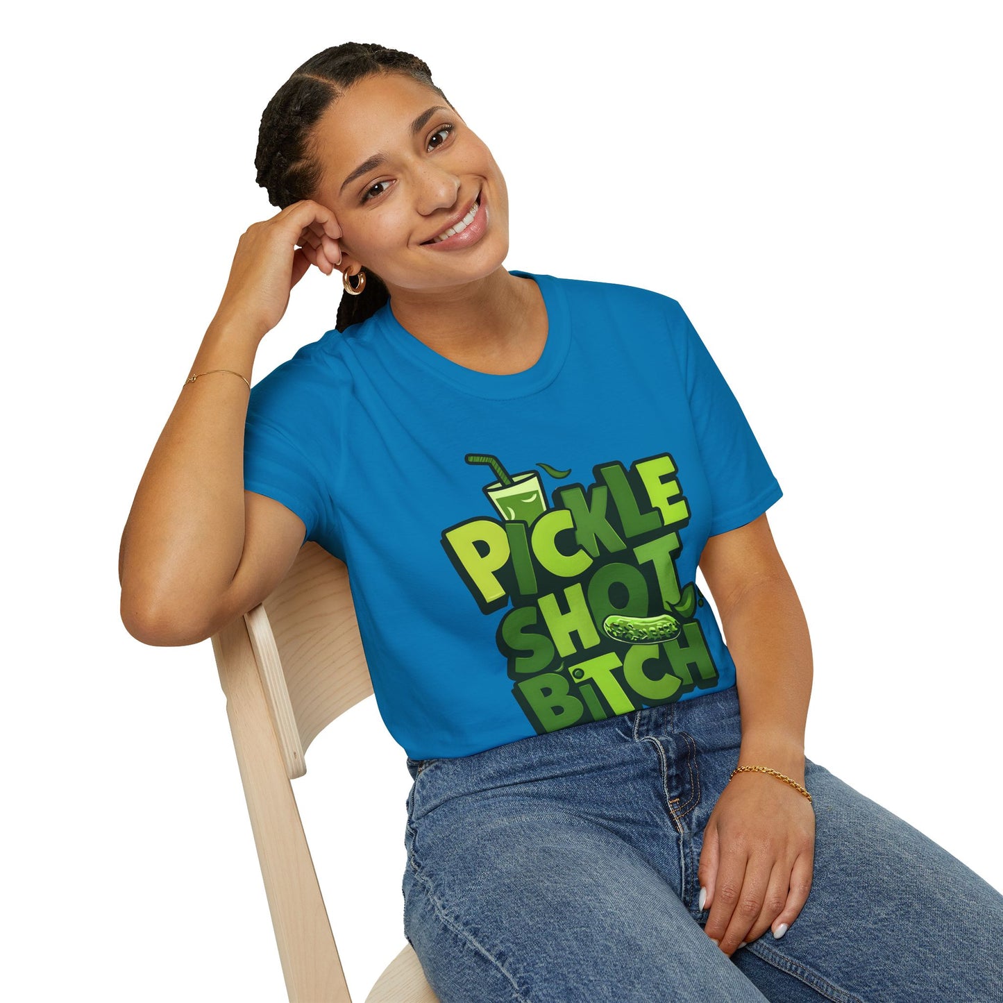 Pickle Shot Bitch T-Shirt, Pickle Shirt, Shot Tshirt, Fun Party T Shirt, Retro Bartender Shirt, Gift for Shot Lovers, Gift for Pickle Lover