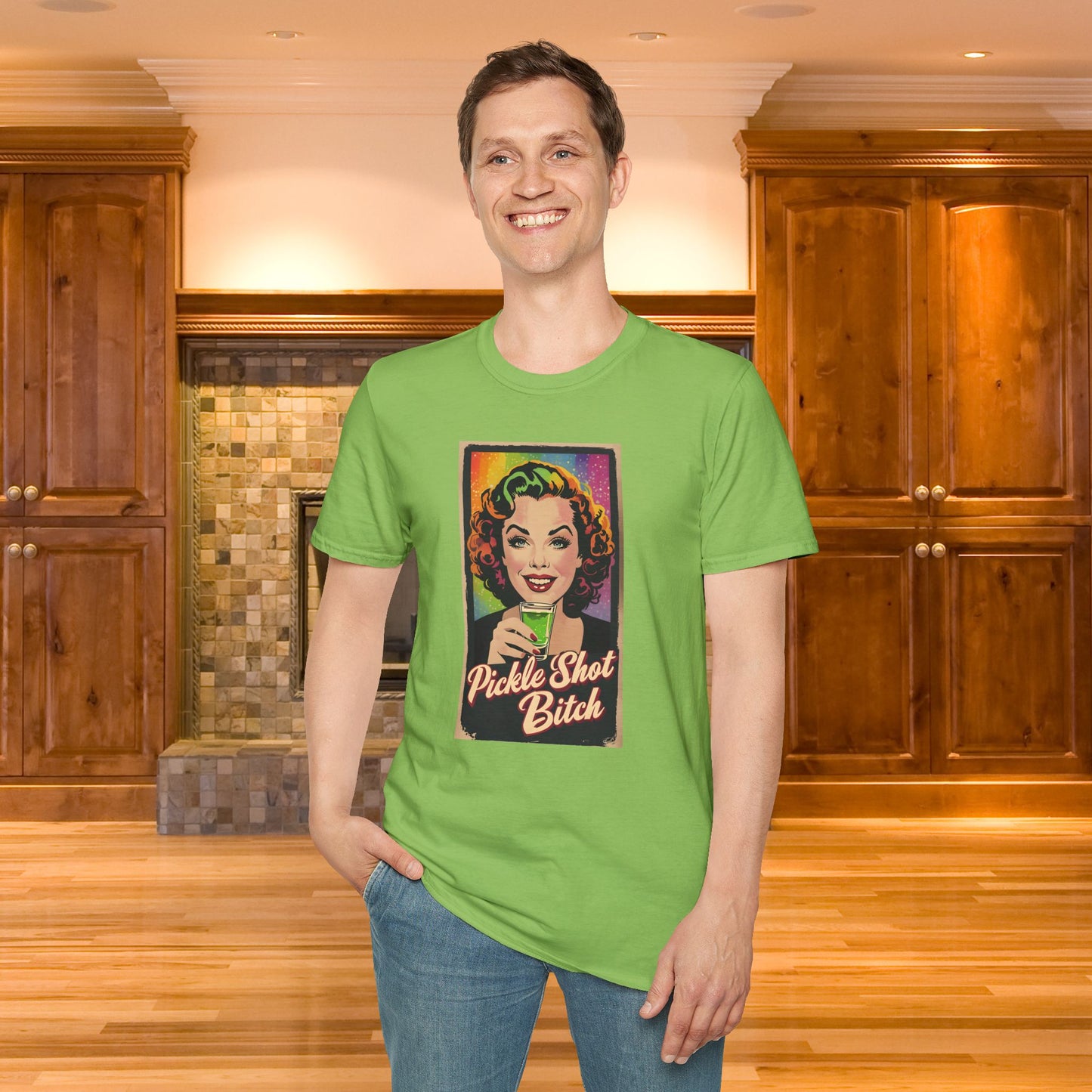 Pickle Shot Bitch T-Shirt, Pickle Shirt, Pickle Shot Tshirt, Fun Party T Shirt, Retro Bartender Shirt, Gift for Shot Lovers, Vintage Style Apparel