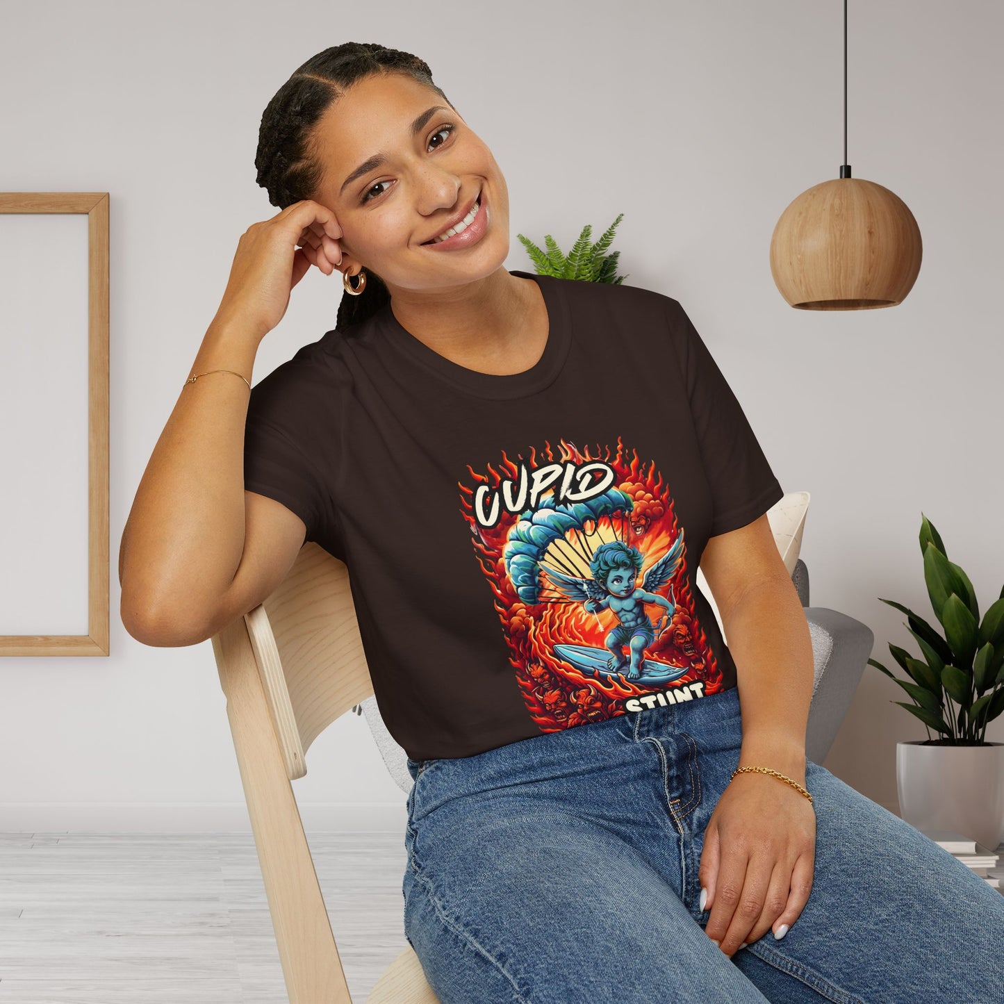 Cupid Stunt TShirt, Inappropriate Shirt, Cupid T shirt, Fun Party T-Shirt, Dirty Joke Shirt, Gift for Her, Religious Satire, Valentines Meme, Adult Humor