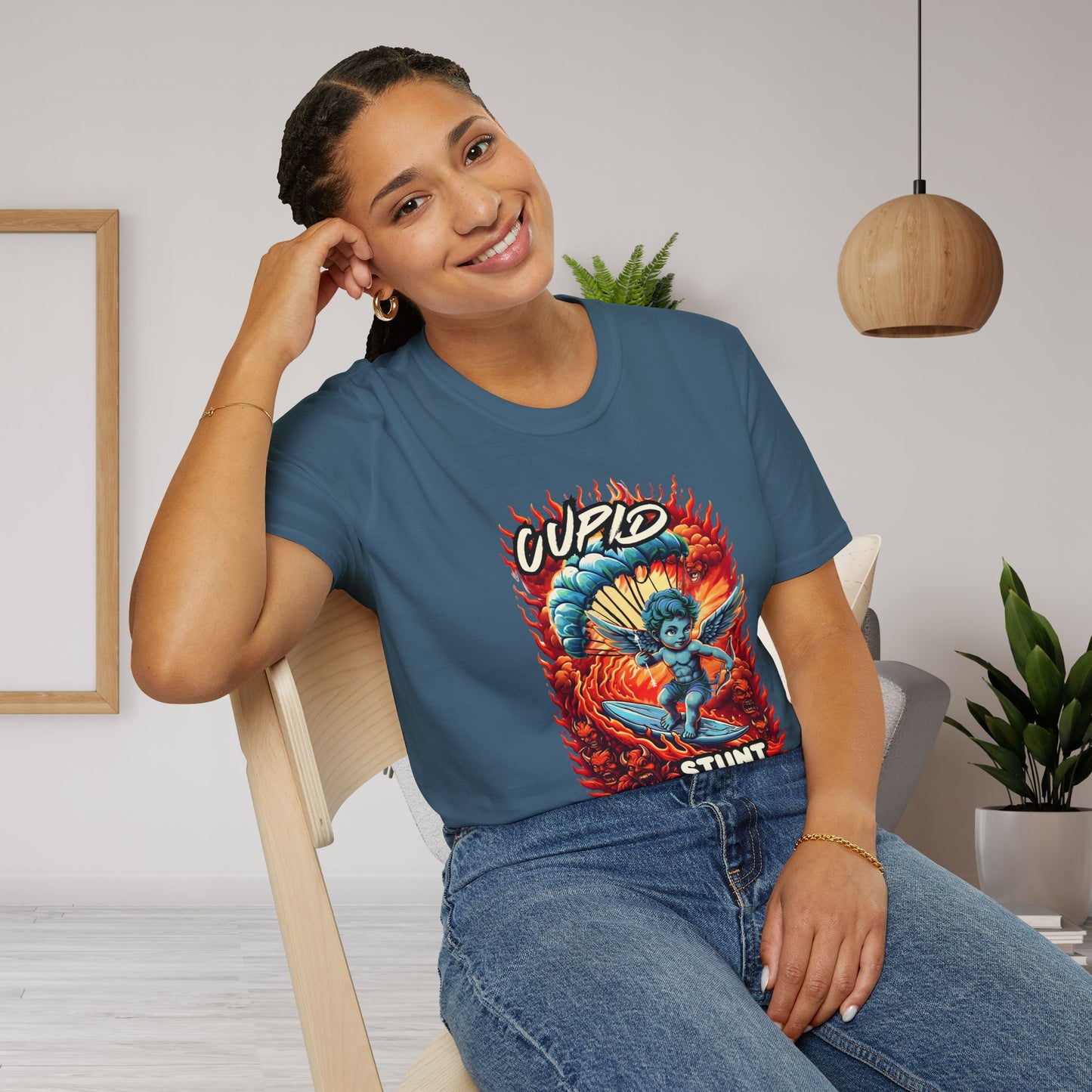 Cupid Stunt TShirt, Inappropriate Shirt, Cupid T shirt, Fun Party T-Shirt, Dirty Joke Shirt, Gift for Her, Religious Satire, Valentines Meme, Adult Humor