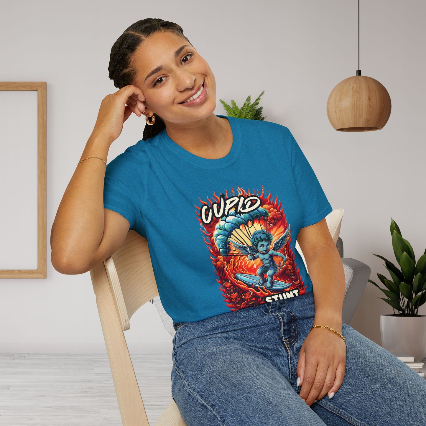 Cupid Stunt TShirt, Inappropriate Shirt, Cupid T shirt, Fun Party T-Shirt, Dirty Joke Shirt, Gift for Her, Religious Satire, Valentines Meme, Adult Humor