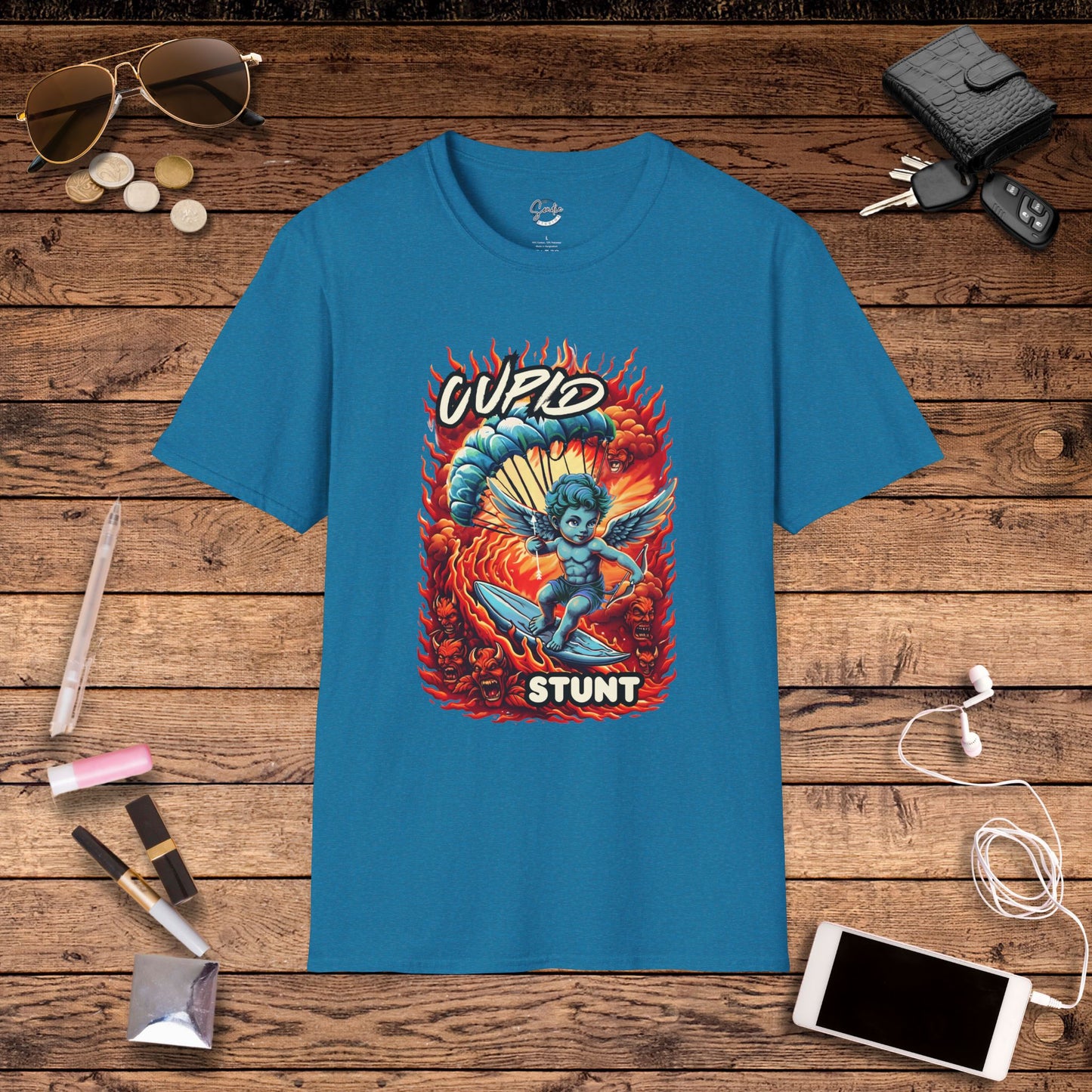 Cupid Stunt TShirt, Inappropriate Shirt, Cupid T shirt, Fun Party T-Shirt, Dirty Joke Shirt, Gift for Her, Religious Satire, Valentines Meme, Adult Humor