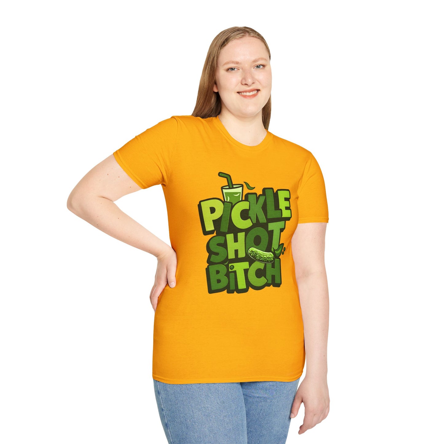 Pickle Shot Bitch T-Shirt, Pickle Shirt, Shot Tshirt, Fun Party T Shirt, Retro Bartender Shirt, Gift for Shot Lovers, Gift for Pickle Lover