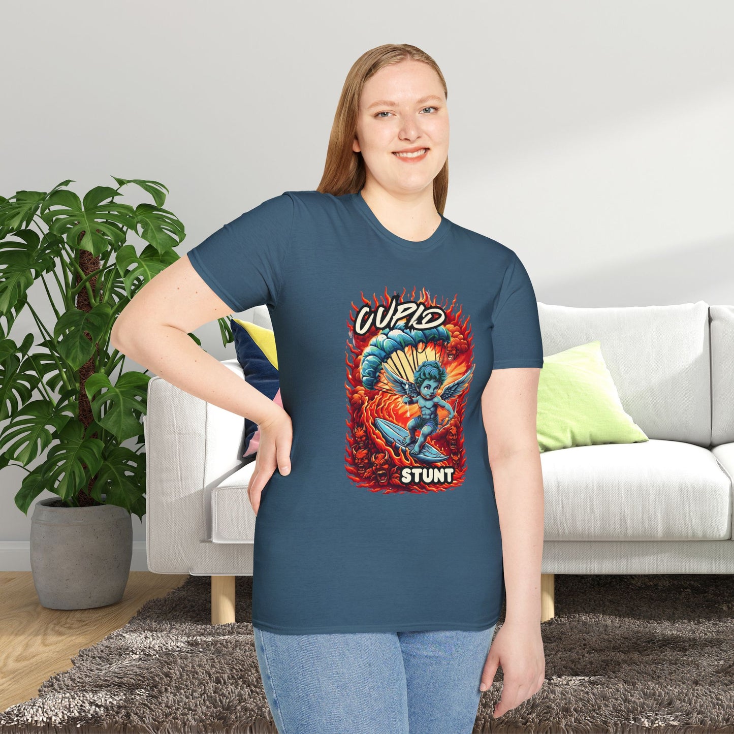 Cupid Stunt TShirt, Inappropriate Shirt, Cupid T shirt, Fun Party T-Shirt, Dirty Joke Shirt, Gift for Her, Religious Satire, Valentines Meme, Adult Humor