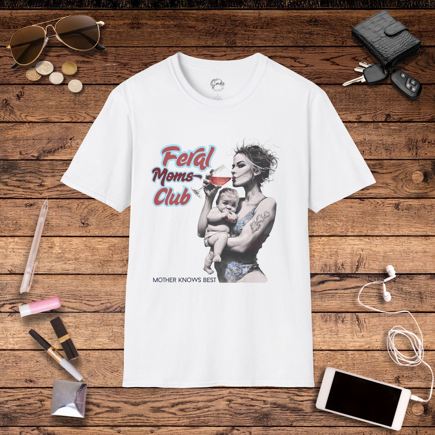 Feral Moms Club T-Shirt, Feral Mom Shirt, Mom Tshirt, Funny Mom T Shirt, Mom Shirt, Gift for Mom, Inappropriate Shirt for Her, Mom Meme Tee, Gift for Her
