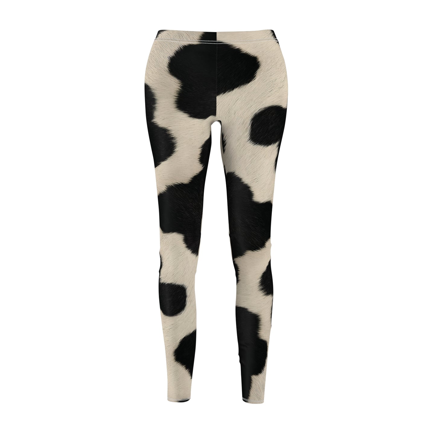 Black and White Cow Print Leggings, Realistic Cow Fur Print Leggings, Soft and Comfortable Bottoms, Trendy Exercise Pants, Yoga Fashion, Unique Gift for Her