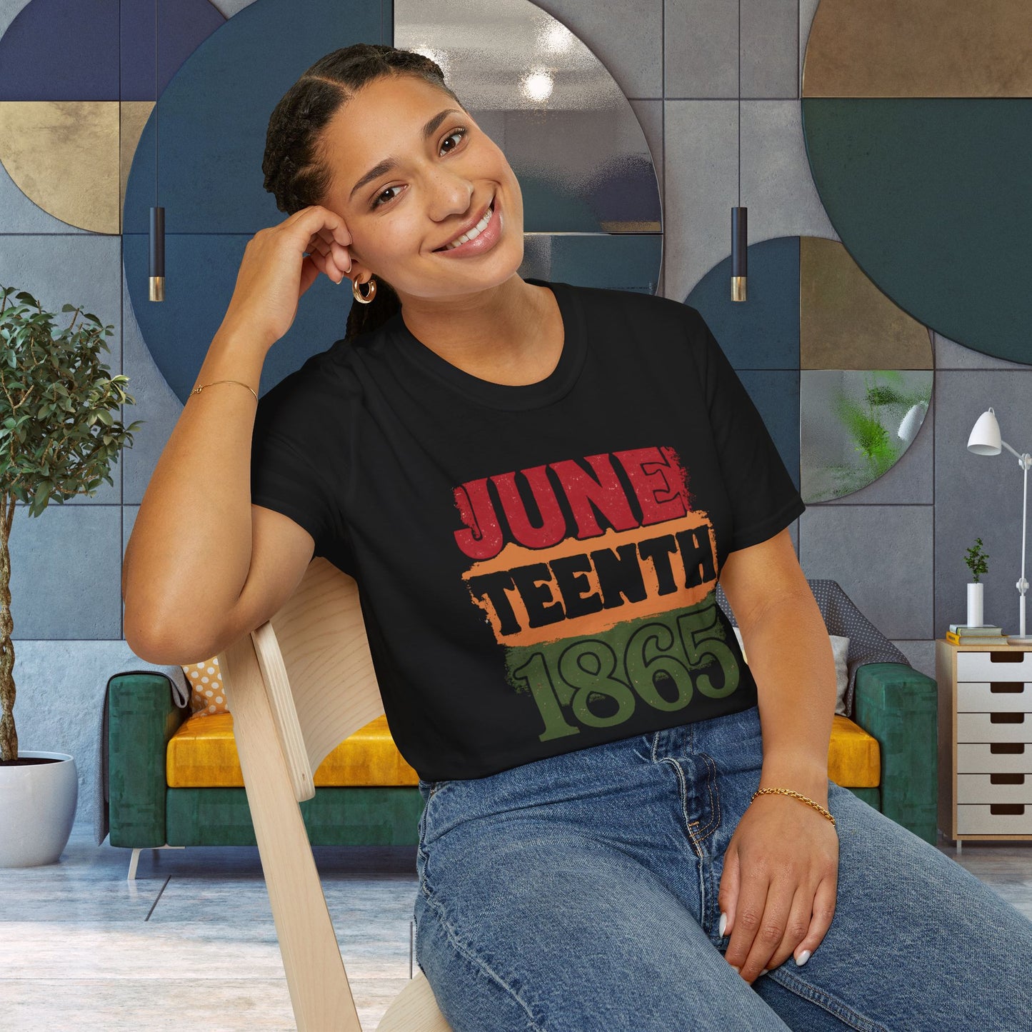 Juneteenth 1865 Shirt, Unisex Softstyle T-Shirt in Black or White, Black History T shirt, Civil Rights Tee, American History Teacher Top