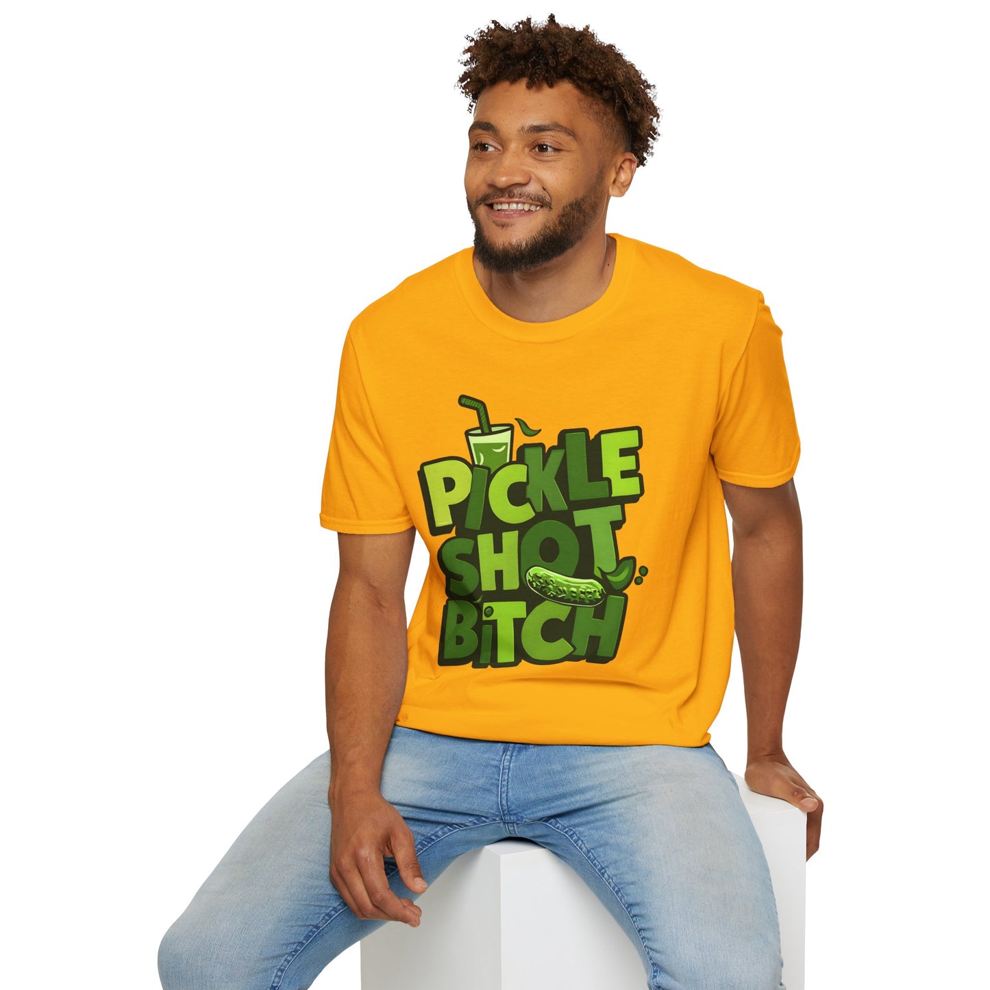 Pickle Shot Bitch T-Shirt, Pickle Shirt, Shot Tshirt, Fun Party T Shirt, Retro Bartender Shirt, Gift for Shot Lovers, Gift for Pickle Lover