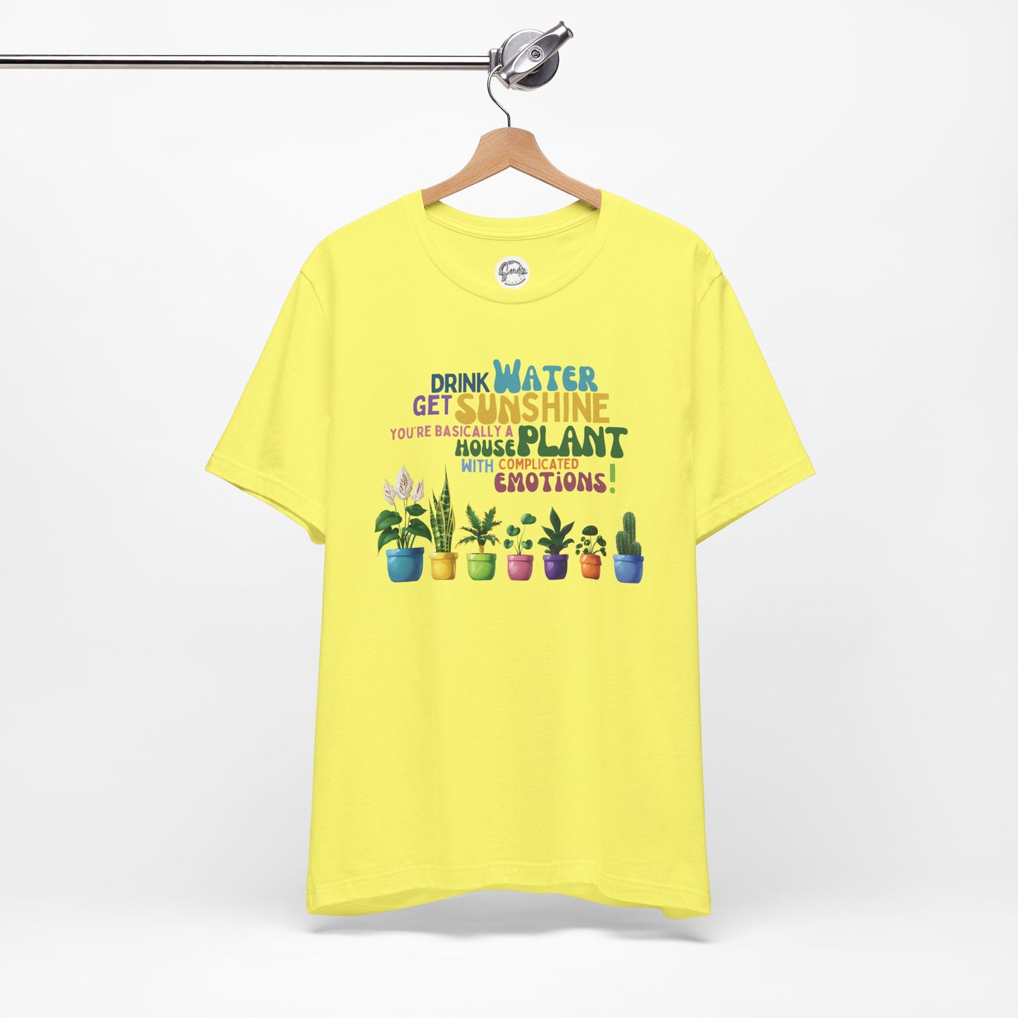 Funny Shirt for Plant Lover, Humorous Healthy Lifestyle Shirt, Drink Water Tshirt, Get Sunshine T shirt, Houseplant Tee, Emotion T-shirt