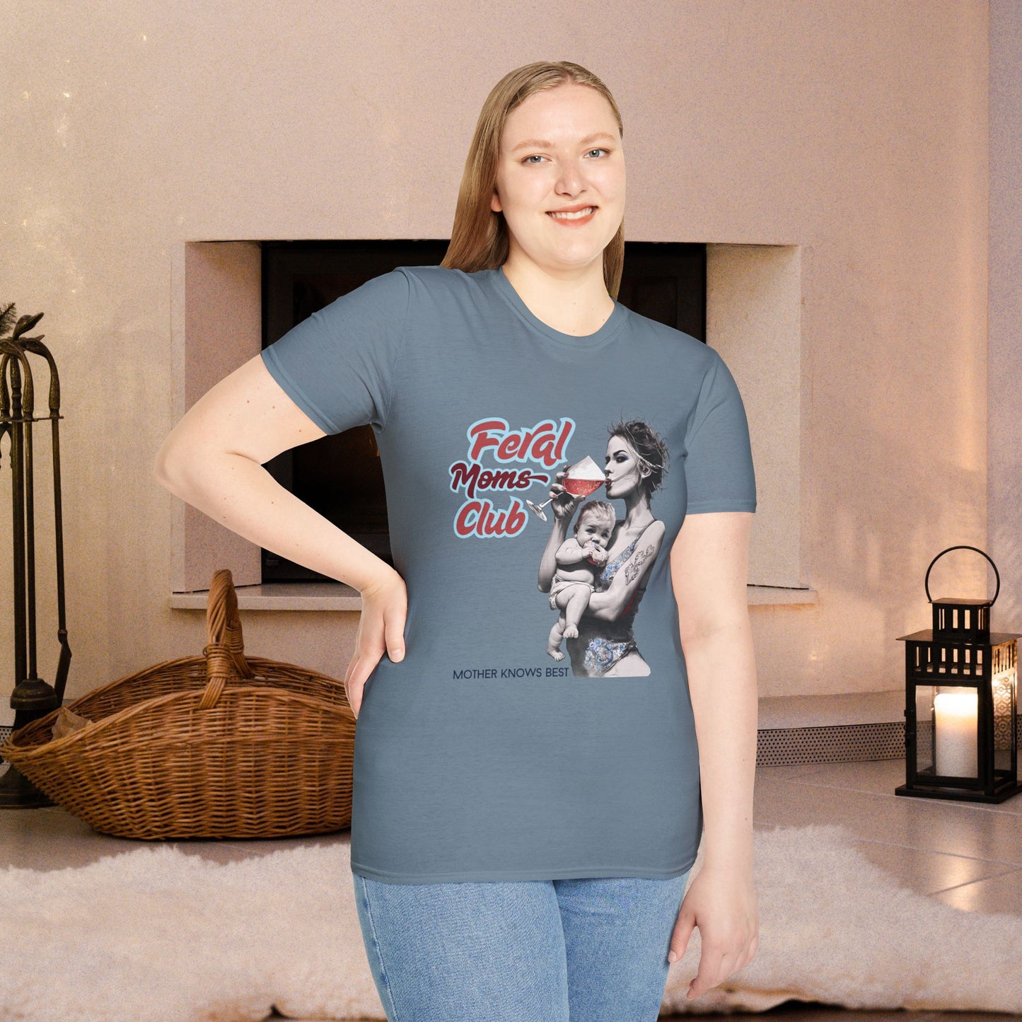 Feral Moms Club T-Shirt, Feral Mom Shirt, Mom Tshirt, Funny Mom T Shirt, Mom Shirt, Gift for Mom, Inappropriate Shirt for Her, Mom Meme Tee, Gift for Her