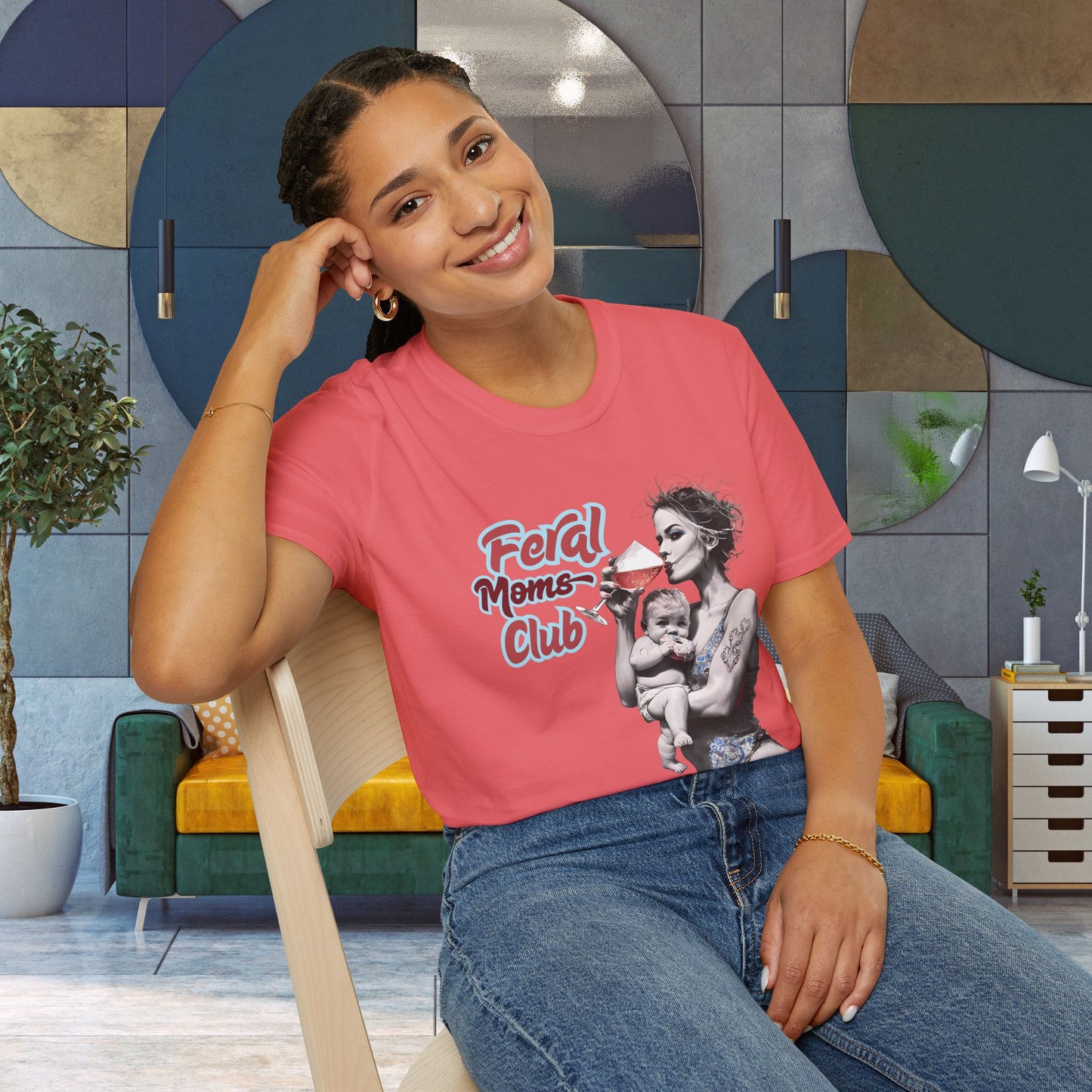 Feral Moms Club T-Shirt, Feral Mom Shirt, Mom Tshirt, Funny Mom T Shirt, Mom Shirt, Gift for Mom, Inappropriate Shirt for Her, Mom Meme Tee, Gift for Her